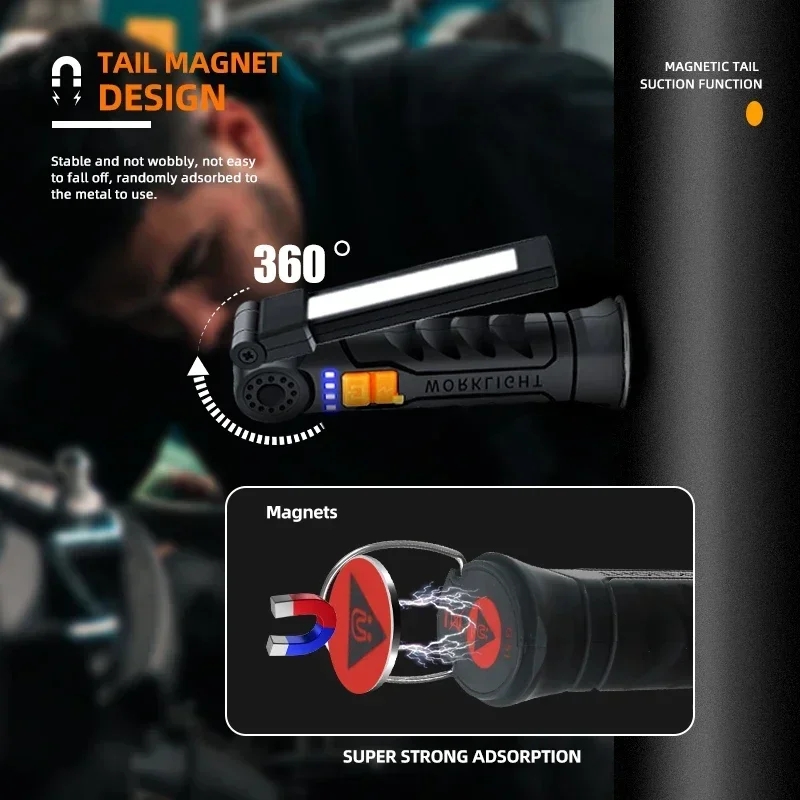 휴대용 COB LED 손전등 USB 충전식 작업등 내장 - Outdoor Adventure Trips 리뷰 및 가격