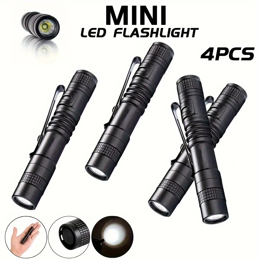 1-4PCS 미니 휴대용 LED 펜 라이트 포켓 야외  - Outdoor Adventure Trips 리뷰 및 가격