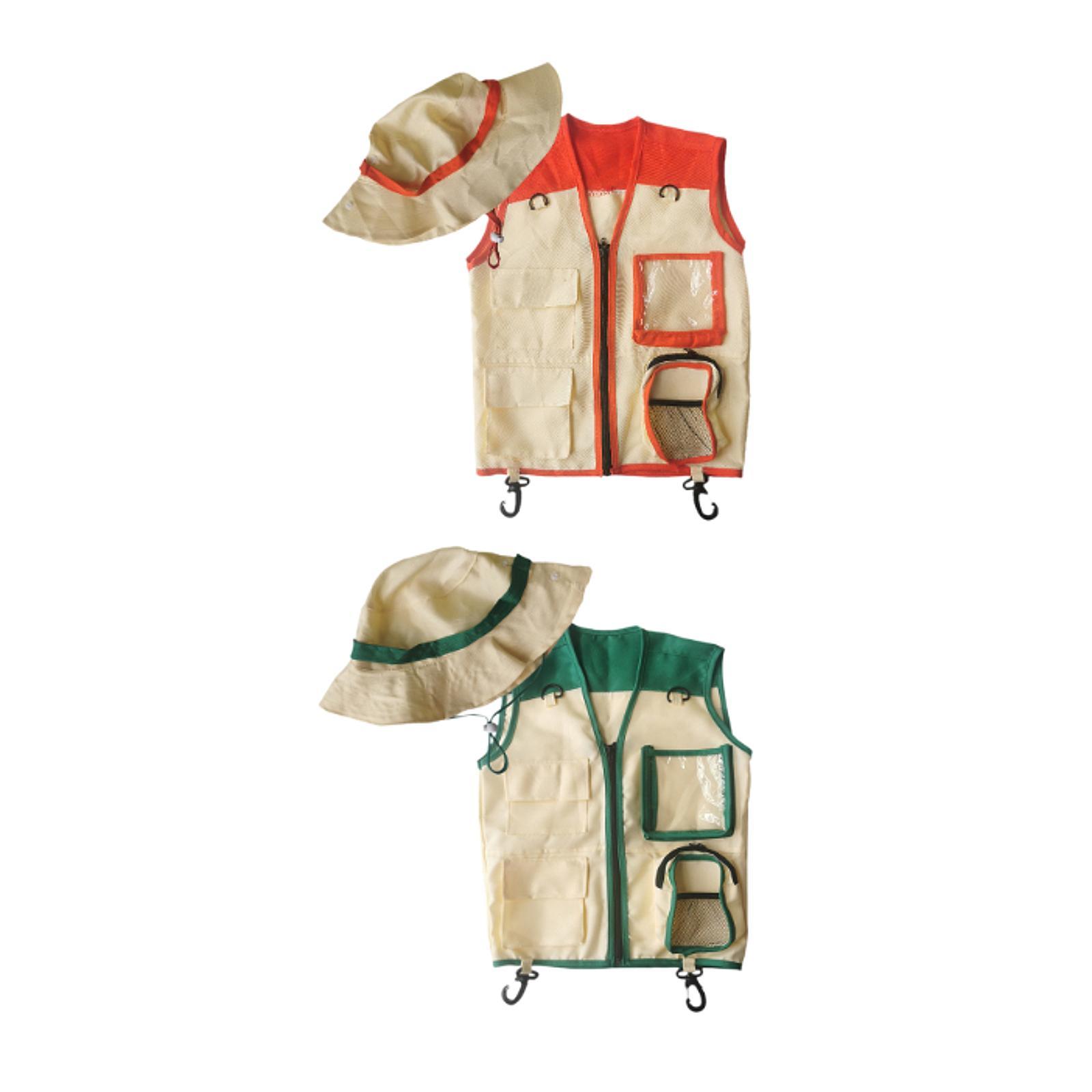 어린이용 탐험가 조끼와 모자 세트, 역할극 놀이 및 야 - Outdoor Adventure Kit For Kids 리뷰 및 가격